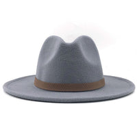 Wide Brim Autumn Trilby Caps Female Male Fashion Top Hat Jazz Cap Winter Panama Hat Vintage Fedoras Men Mafia Hat Felt 56-60CM
